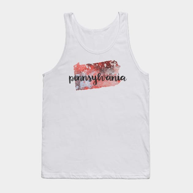 pennsylvania - calligraphy and abstract state outline Tank Top by randomolive